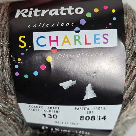 7 Skeins Ritratto S. Charles Mohair Blend Yarn, Shade 130, 198 Yds Each, Italy - Picture 3 of 5